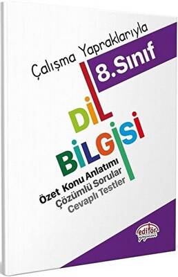 Editör Yayınevi Editör Yayınları 8. Sınıf Dil Bilgisi Özet Konu Anlatımı - 1