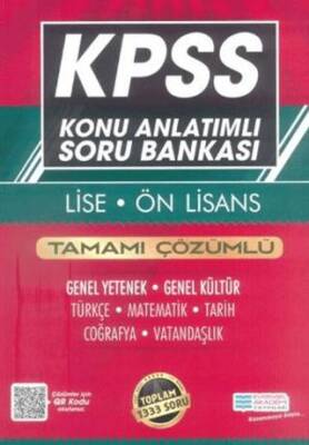 Evrensel İletişim Yayınları 2024 KPSS Lise - Ön Lisans Konu Anlatımlı Soru Bankası - 1