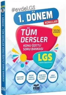 Ez - De Yayınları Ezde LGS 1. Dönem Video Çözümlü Tüm Dersler Soru Bankası - 1