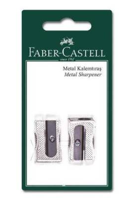 Faber-Castell Metal Üçgen Kalemtraş 2Li Blister - 1