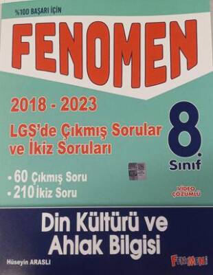 Fenomen Kitap 8. Sınıf LGS Din Kültürü ve Ahlak Bilgisi Çıkmış ve İkiz Sorular 2018-2023 - 1