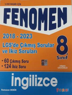 Fenomen Kitap 8. Sınıf LGS İngilizce Çıkmış ve İkiz Sorular 2018-2023 - 1