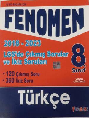 Fenomen Kitap 8. Sınıf LGS Türkçe Çıkmış ve İkiz Sorular 2018-2023 - 1