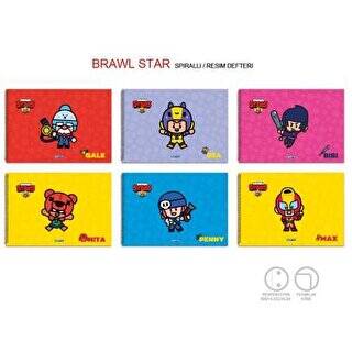 Gıpta Brawl Star Resim Defteri Spiralli 15 Yaprak 25X35 Cm - 1