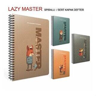 Gıpta Lazy Master Defter Spiralli Sert Kapak 17x24 Cm 120 Yaprak Çizgili - 1