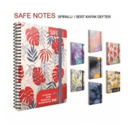 Gıpta Safe Notes Çizgili Defter Spiralli Sert Kapak 120 Yaprak 17x24 Cm - 1