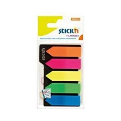 Gıpta Yapışkanlı Not Kağıdı 45X12 Neon 5 Renk Ok Film Ayraç - 1