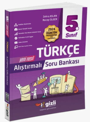 Gizli Yayınları 5. Sınıf Türkçe Yeni Nesil Alıştırmalı Soru Bankası - 1