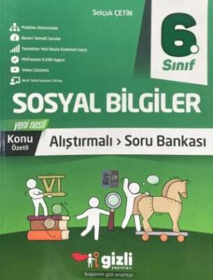 Gizli Yayınları 6. Sınıf Sosyal Bilgiler Konu Özetli Araştırmalı Soru Bankası - 1