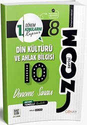 Günay Yayınları 8. Sınıf Din Kültürü ve Ahlak Bilgisi 1. Dönem 10 lu Zoom Serisi Deneme Sınavı - 1