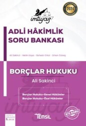 İmtiyaz Adli Hakimlik Soru Bankası Borçlar Hukuku Genel Hükümler - Özel Hükümler - 1