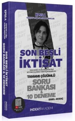 İndeks Akademi Yayıncılık 2025 KPSS A Grubu İktisat Son Beşli Soru Bankası ve 10 Deneme Çözümlü - 1