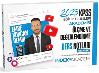 İndeks Akademi Yayıncılık 2025 KPSS Eğitim Bilimleri Ölçme ve Değerlendirme Video Ders Notları - 1