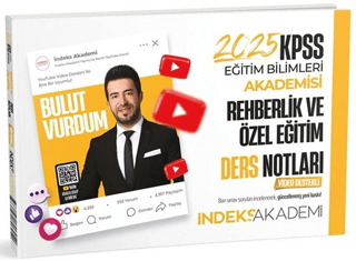 İndeks Akademi Yayıncılık 2025 KPSS Eğitim Bilimleri Rehberlik ve Özel Eğitim Video Ders Notları - 1