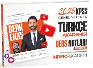 İndeks Akademi Yayıncılık 2025 KPSS Türkçe Akademisi Video Ders Notları - 1