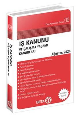 İş Kanunu ve Çalışma Yaşamı Kanunları - Ağustos 2024 - 1