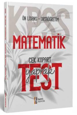 İSEM Yayıncılık 2024 KPSS Ortaöğretim Ön Lisans Matematik Çek Kopart Yaprak Test - 1