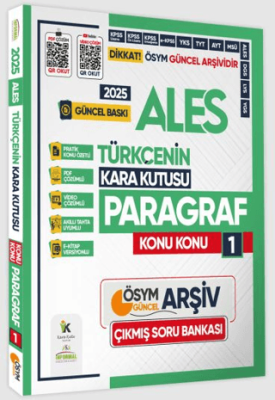 Karakutu Yayın 2025 ALES Türkçenin Kara Kutusu Konu Konu Paragraf 1 Konu Özetli ÖSYM Çıkmış Soru Bankası - 1