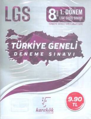 Karekök Yayıncılık LGS 8. Sınıf 1. Dönem Türkiye Geneli Deneme Sınavı - 1