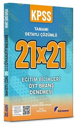 Özdil Akademi Yayınları KPSS Eğitim Bilimleri Öğretim Yöntem Teknikleri 21x21 Deneme PDF Çözümlü - 1