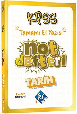 KR Akademi Yayınları KPSS Tarih Konu Anlatımlı Not Defteri - 1