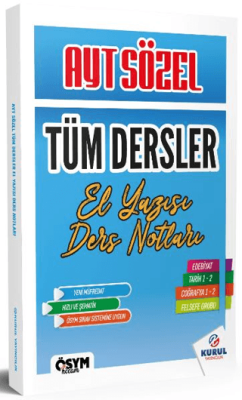 Kurul Yayıncılık 2025 AYT Sözel Tüm Dersler El Yazısı Ders Notları - 1