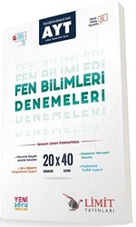 Limit Yayınları AYT Fen Bilimleri 20x40 Video Çözümlü Denemeleri - 1