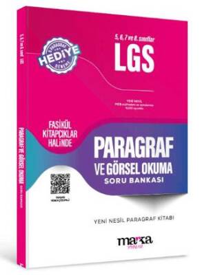 Marka Yayınları 2025 - 5, 6, 7 ve 8. sınıflar için LGS Paragraf ve Görsel Okuma Soru Bankası - 1