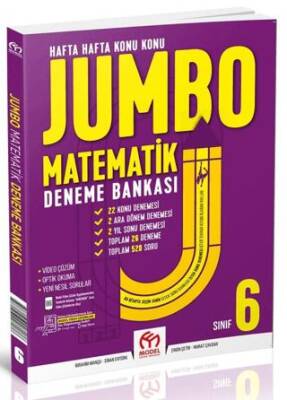 Model Eğitim Yayıncılık 6. Sınıf Jumbo Matematik Deneme Bankası - 1