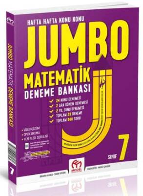 Model Eğitim Yayıncılık 7. Sınıf Jumbo Matematik Deneme Bankası - 1