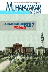 Muhafazakar Düşünce Dergisi Sayı: 35 Yıl: 9 Ocak-Şubat-Mart 2013 - 1