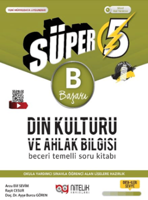 Nitelik Yayınları 5. Sınıf Süper Din Kültürü ve Ahlak Bilgisi B Beceri Temelli Soru Kitabı - 1