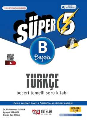 Nitelik Yayınları 5. Sınıf Süper Türkçe Beceri Temelli Soru Kitabı - 1