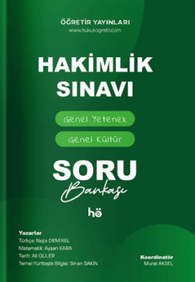 Öğretir Yayınları Genel Yetenek Genel Kültür Hakimlik Sınavı Soru Bankası - 1