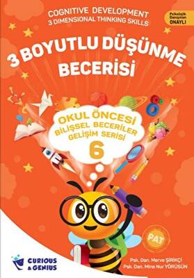 Okul Öncesi Bilişsel Beceriler Gelişim Serisi - 3 Boyutlu Düşünme Becerisi Curious and Genius - 1