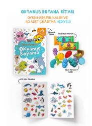 Okyanus Boyama Kitabı - Oyun Hamuru, Oyuncak ve Çıkartma Hediyeli - 1