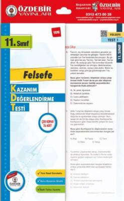 Özdebir Yayınları 11. Sınıf Felsefe Kazanım Değerlendirme Yaprak Testi - 1