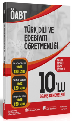 Özdil Akademi Yayınları ÖABT Türk Dili ve Edebiyatı 10 Deneme Çözümlü - 1