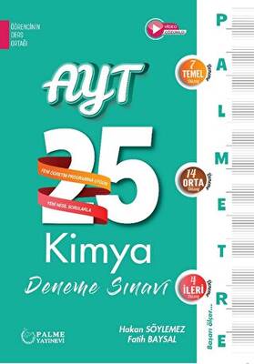 Palme Yayıncılık - Bayilik Palmetre AYT Kimya 25 Deneme Sınavı - 1