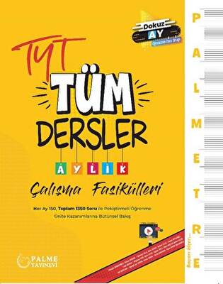 Palme Yayıncılık - Bayilik Palmetre TYT Tüm Dersler Aylık Çalışma Fasikülleri - 1