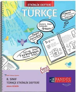 Pandül Yayınları 8. Sınıf Türkçe Etkinlik Defteri - 1