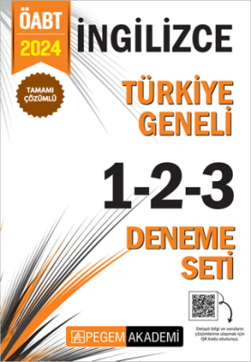 Pegem Akademi Yayıncılık 2024 KPSS ÖABT İngilizce Tamamı Çözümlü Türkiye Geneli 1-2-3 3`lü Deneme Seti - 1