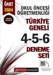 Pegem Akademi Yayıncılık 2024 KPSS ÖABT Okul Öncesi Öğretmenliği Tamamı Çözümlü Türkiye Geneli 4-5-6 3`lü Deneme Seti - 1