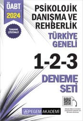 Pegem Akademi Yayıncılık 2024 KPSS ÖABT Psikolojik Danışma ve Rehberlik Tamamı Çözümlü Türkiye Geneli 1-2-3 3`lü Deneme Seti - 1