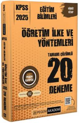 Pegem Akademi Yayıncılık 2025 KPSS Eğitim Bilimleri Öğretim İlke ve Yöntemleri Tamamı Çözümlü 20 Deneme - 1