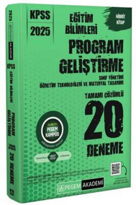 Pegem Akademi Yayıncılık 2025 KPSS Eğitim Bilimleri Program Geliştirme Tamamı Çözümlü 20 Deneme - 1