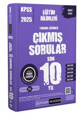 Pegem Akademi Yayıncılık 2025 KPSS Eğitim Bilimleri Tamamı Çözümlü Çıkmış Sorular Son 10 Yıl - 1