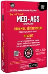 Pegem Akademi Yayıncılık 2025 MEB-AGS Konu Anlatımlı Türk Milli Eğitim Sistemi-Mevzuat - 1