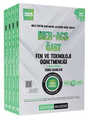 Pegem Akademi Yayıncılık 2025 MEB-AGS-ÖABT Fen Bilimleri Tamamı Çözümlü Soru Bankası - 1