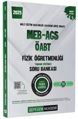 Pegem Akademi Yayıncılık 2025 MEB-AGS-ÖABT Fizik Öğretmenliği Tamamı Çözümlü Soru Bankası - 1